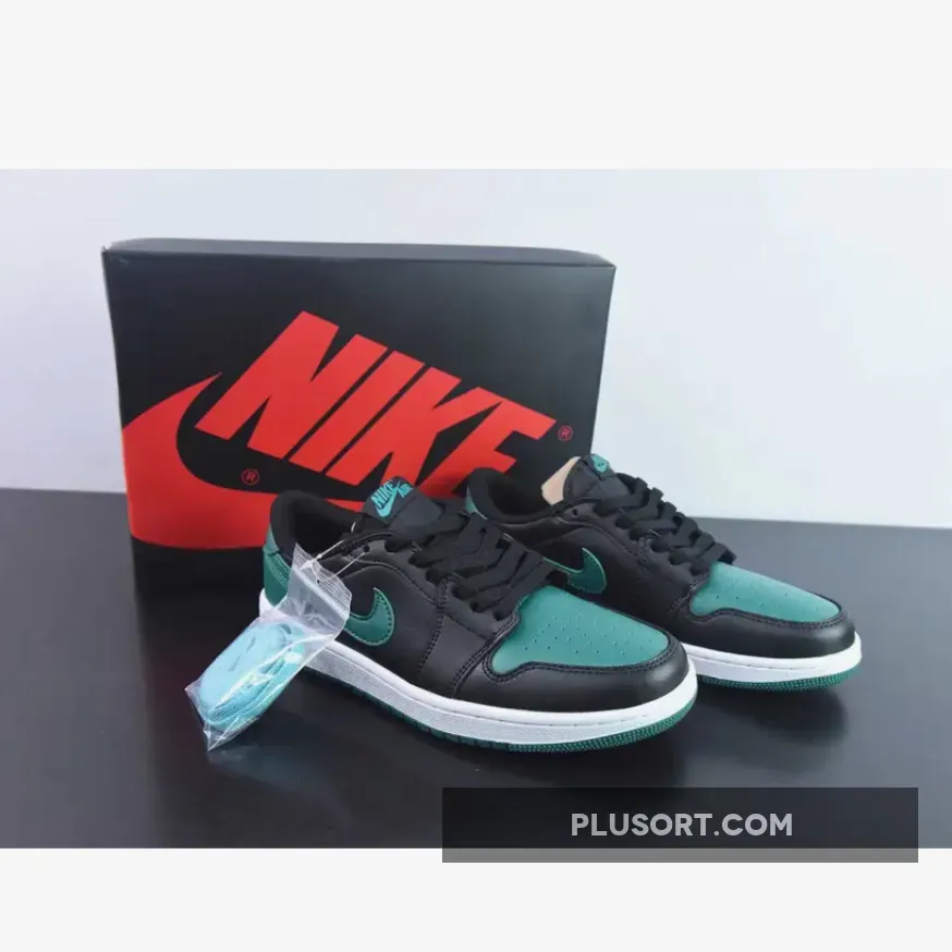 Air Jordan 1 Low OG Black/Gorge Green