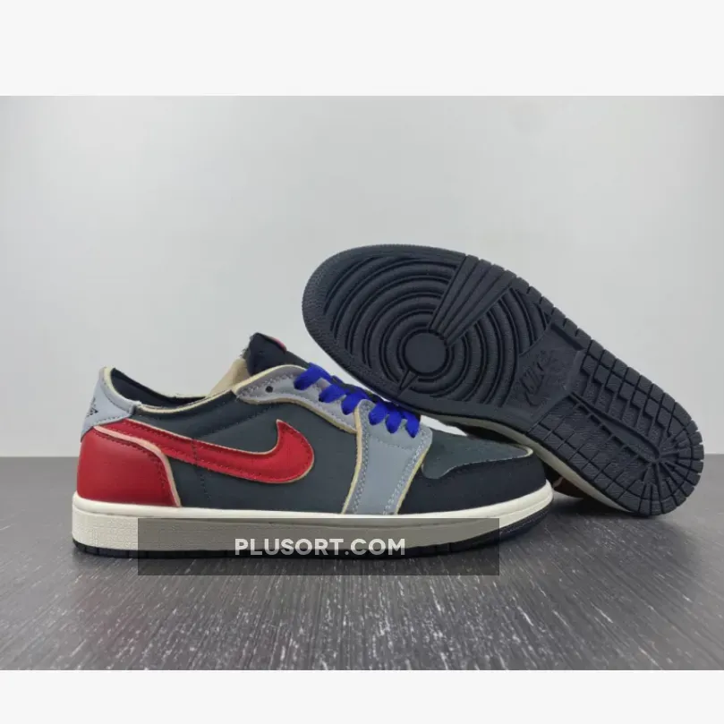 Air Jordan 1 Low OG EX Black/Dark Smoke Grey-Red