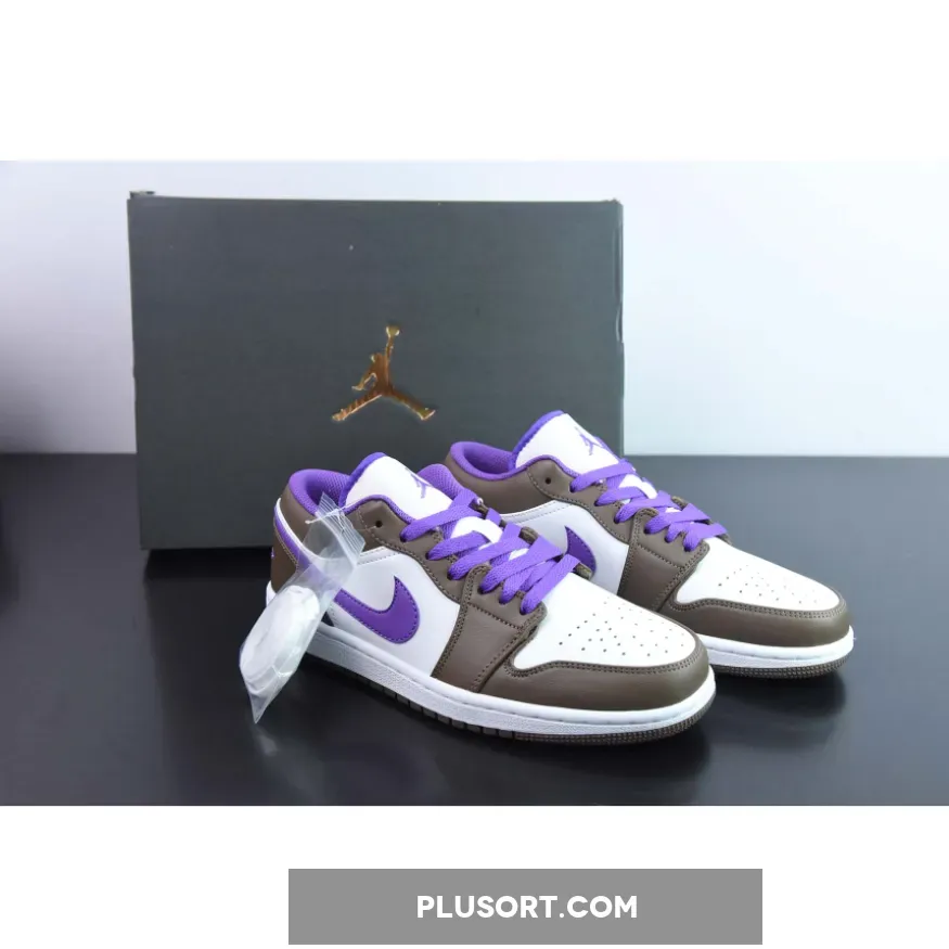 Air Jordan 1 Low Palomino/White/Wild Berry