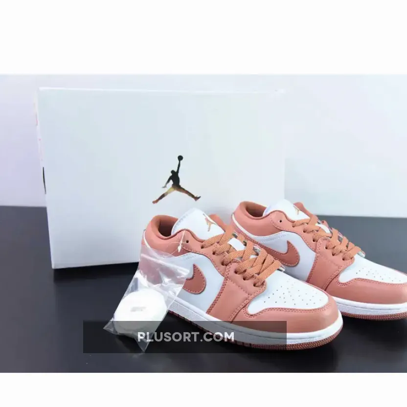 Air Jordan 1 Low Pure Platinum/Sky J Orange-White