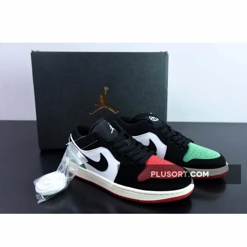 Air Jordan 1 Low ‘Quai 54’ White/Black-Red-Green