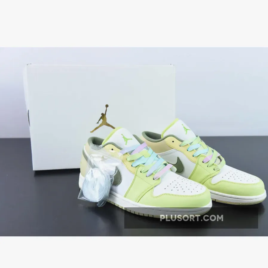Air Jordan 1 Low Sail Green Yellow