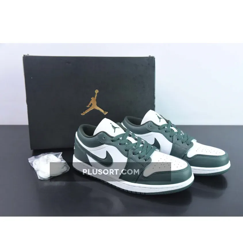 Air Jordan 1 Low White/Olive Green