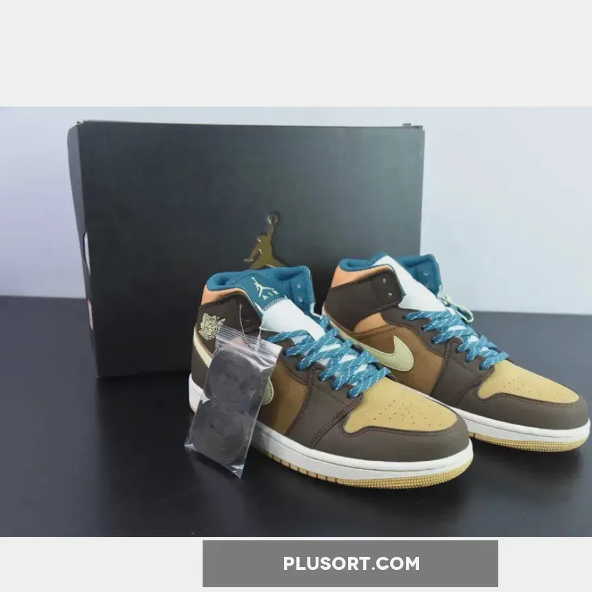 Air Jordan 1 Mid Cacao Wow/Luminous Green
