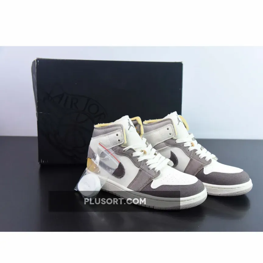 Air Jordan 1 Mid Craft Inside Out Sail Brown