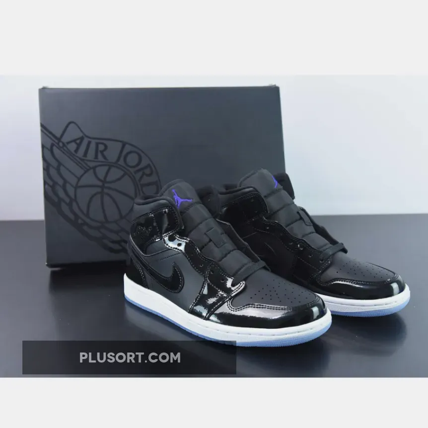 Air Jordan 1 Mid "Space Jam" Black/Dark Concord-White