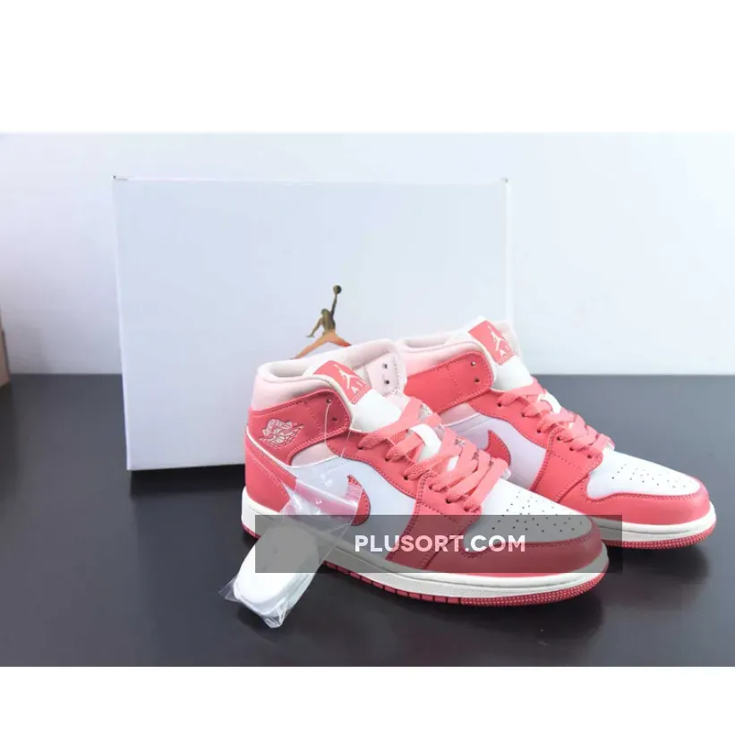 Air Jordan 1 Mid "Strawberries And Cream" White Pink