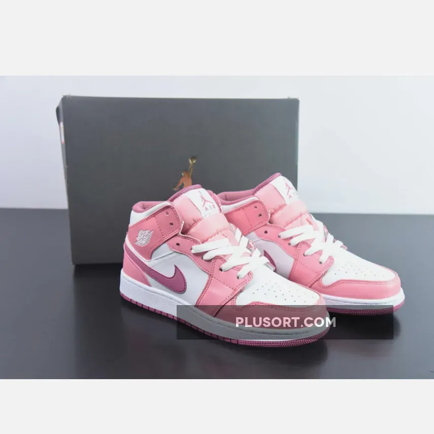 Air Jordan 1 Mid "Valentine’s Day" Pink / White