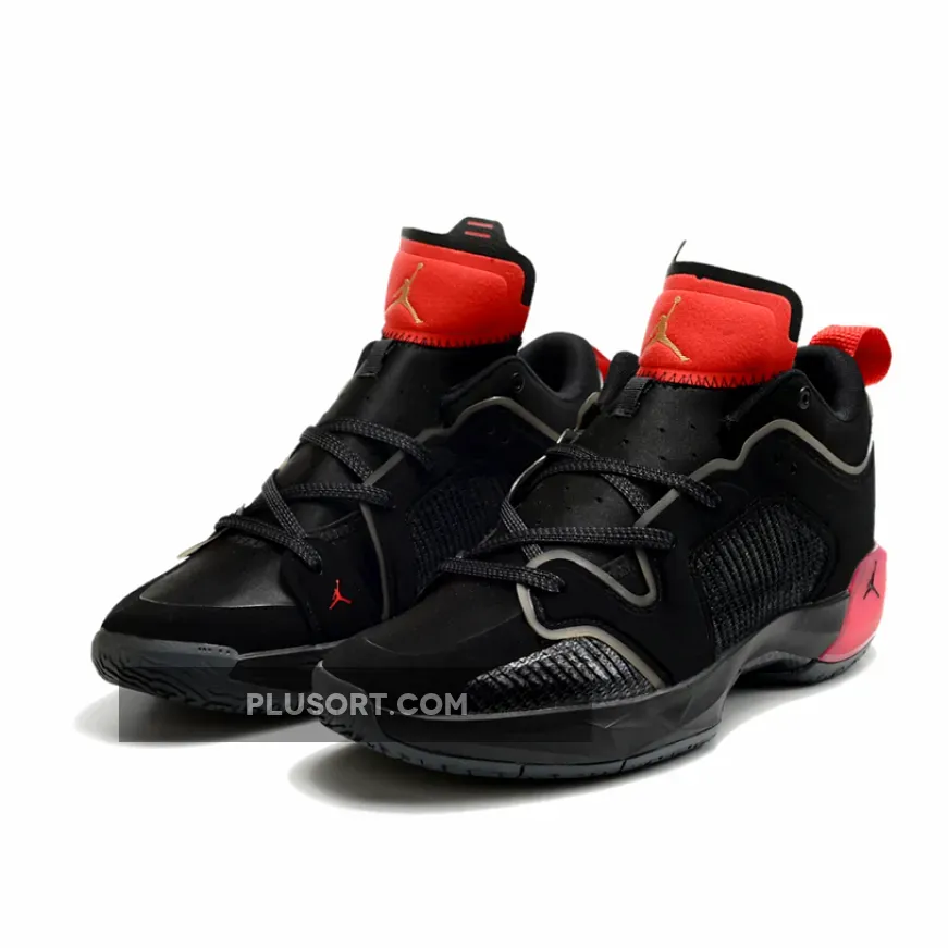 Air Jordan 37 Low "Bred" Black/Metallic Gold-University Red Air Jordan 37 Low "Bred" Black/Metallic Gold-University Red