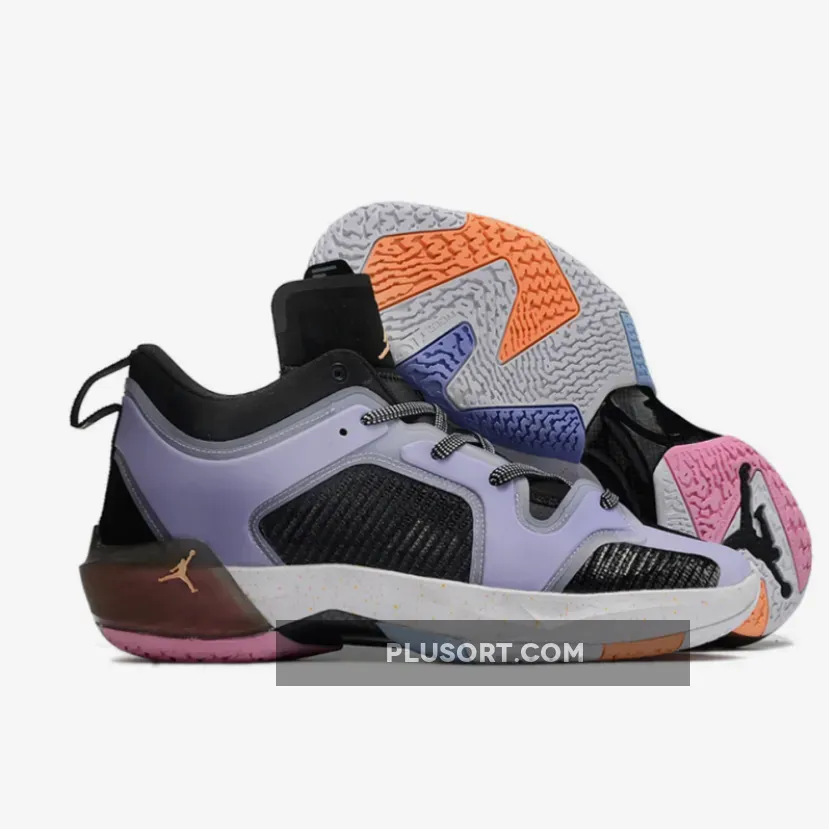 Air Jordan 37 Low "Dongdan" Black/Orange Chalk-Lilac Ice