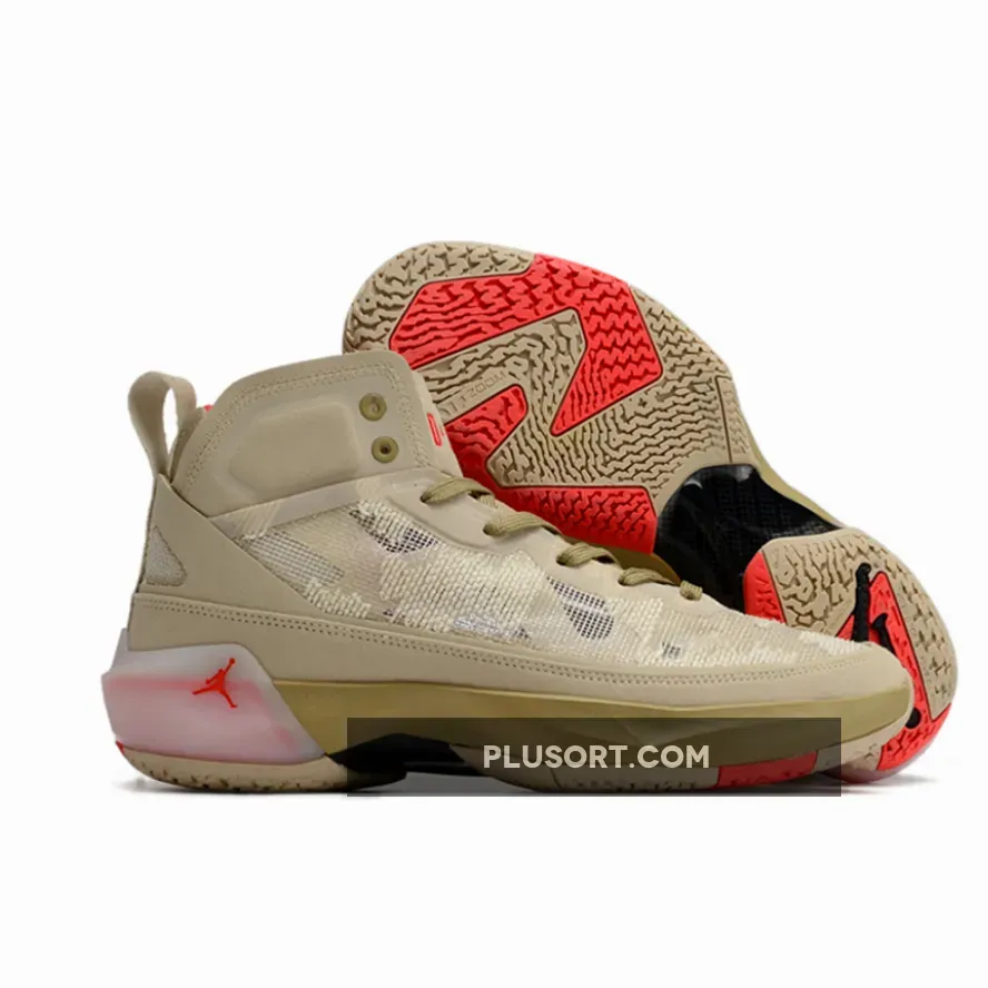 Air Jordan 37 PRM Rattan/Limestone/Black-Siren Red