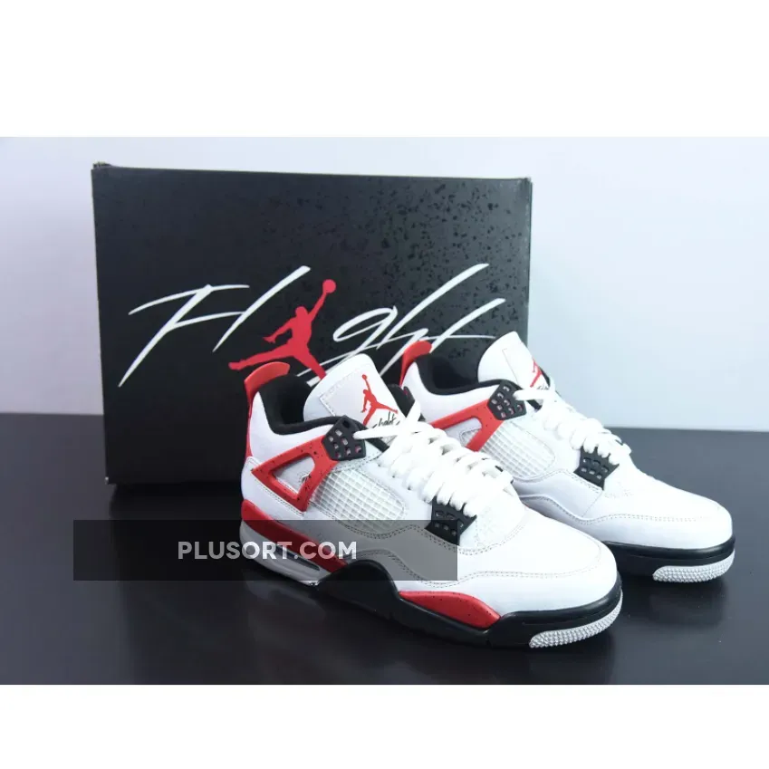 Air Jordan 4 "Red Cement" White/Fire Red-Black