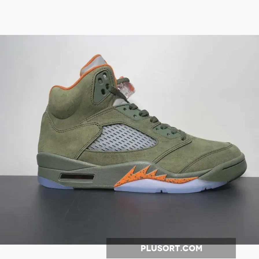 Air Jordan 5 Army Olive/Solar Orange