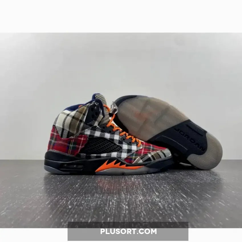 Air Jordan 5 Plaid Black/Total Orange