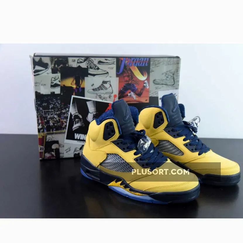 Air Jordan 5 SP "Michigan" Yellow Navy