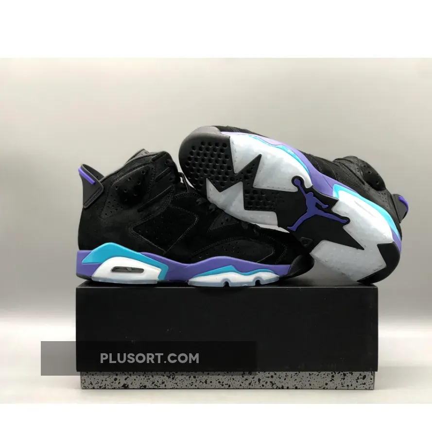 Air Jordan 6 "Aqua" Black/Bright Concord-Aquatone