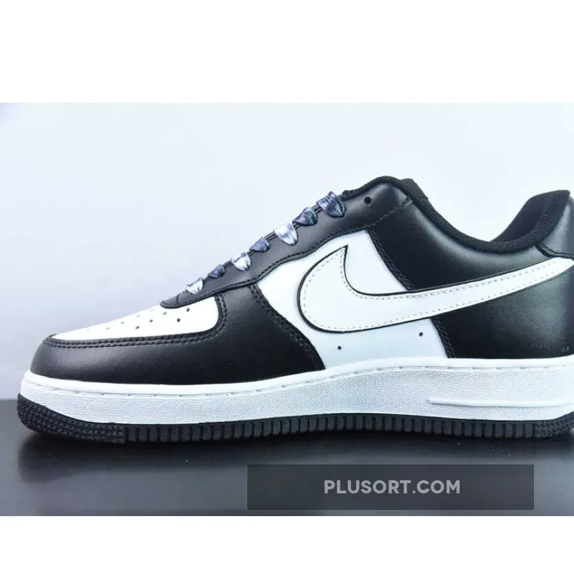 Custom BY You Nike Air Force 1 Low Panda Black White Custom BY You Nike Air Force 1 Low Panda Black White