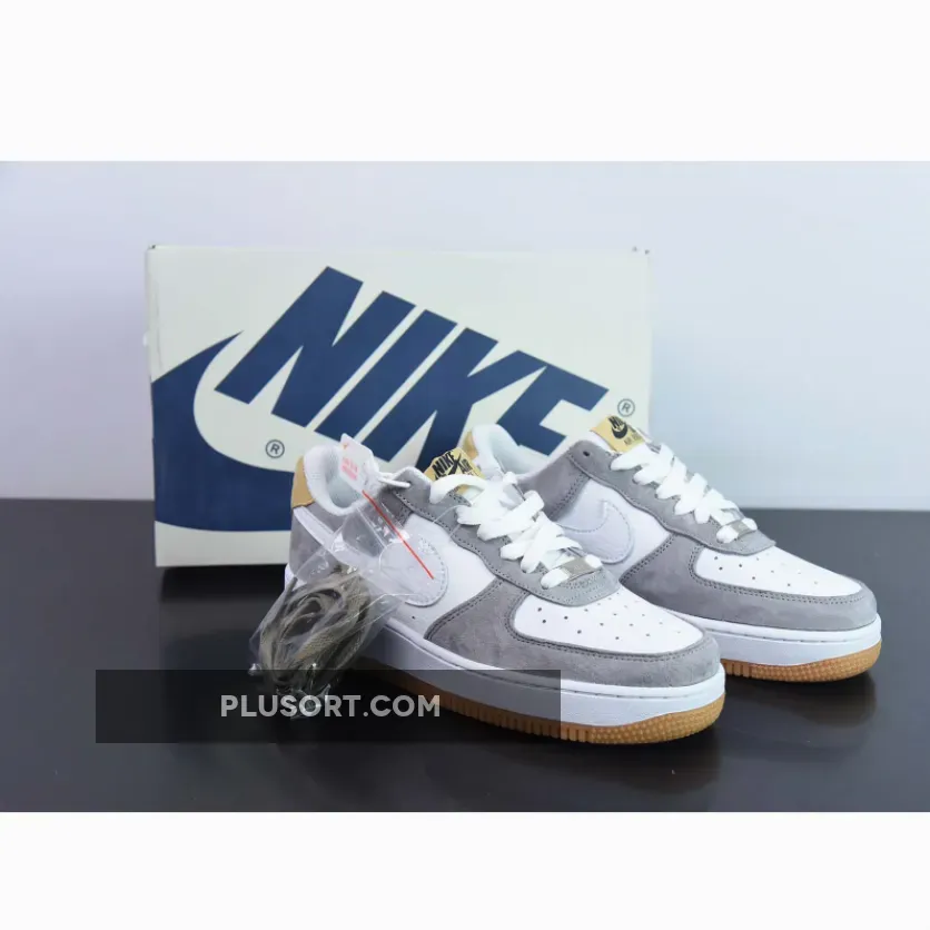 Custom Nike Air Force 1 Low White Grey Gum