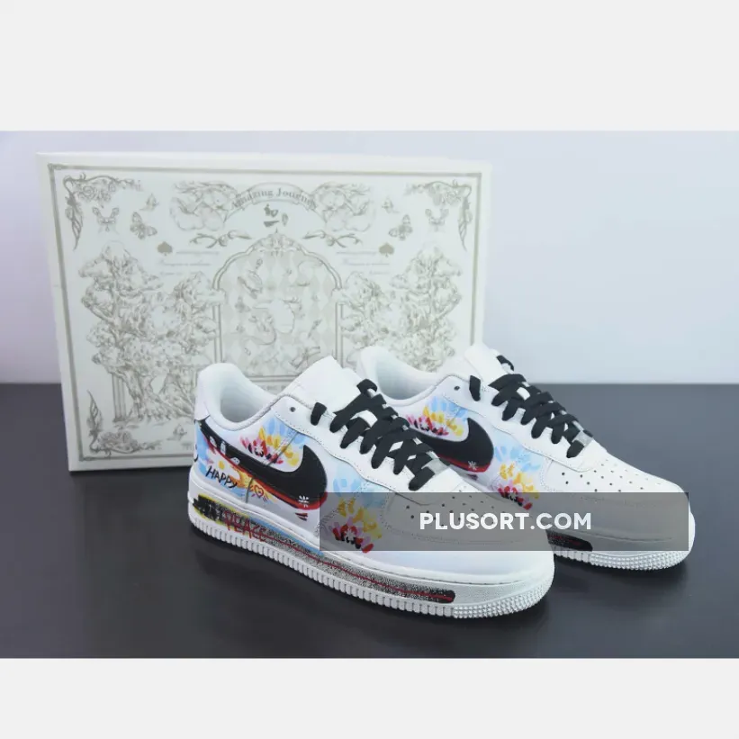 Custom Nike Air Force 1 Low White Black Multi