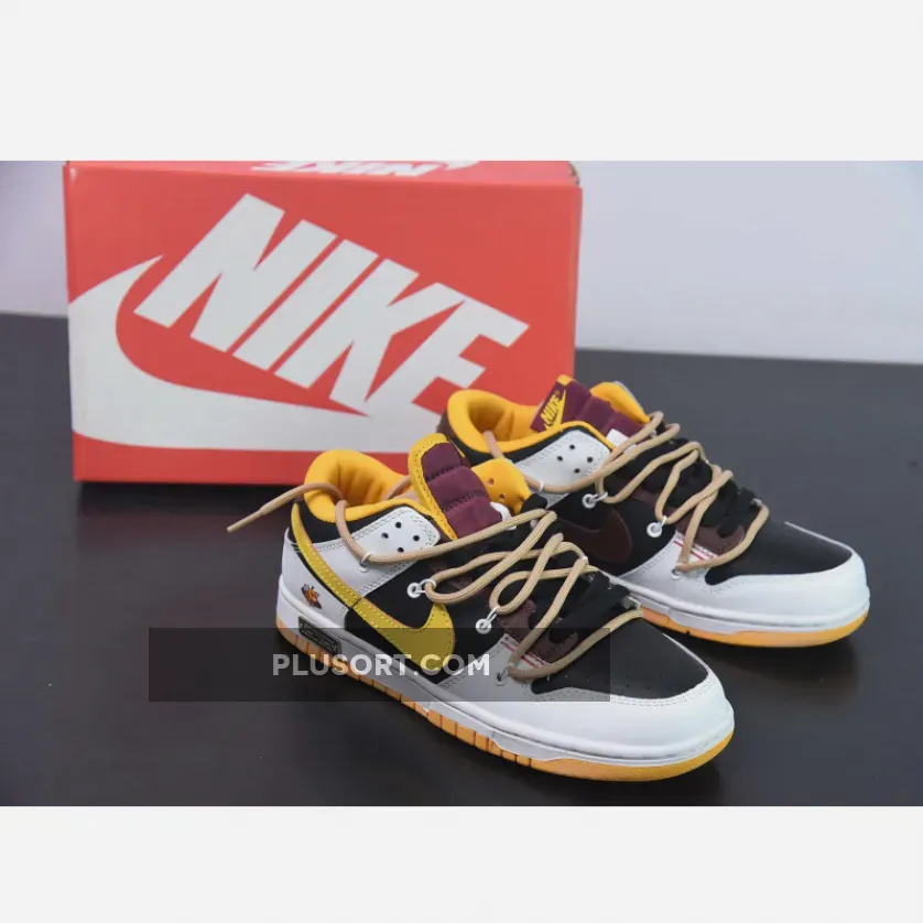 Custom Nike SB Dunk Low ‘Bee’ White Balack Yellow