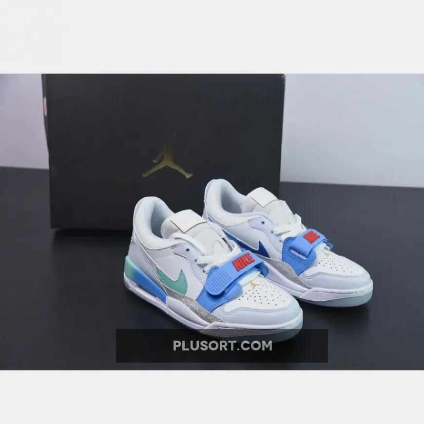 Jordan Legacy 312 Low White Aqua Red