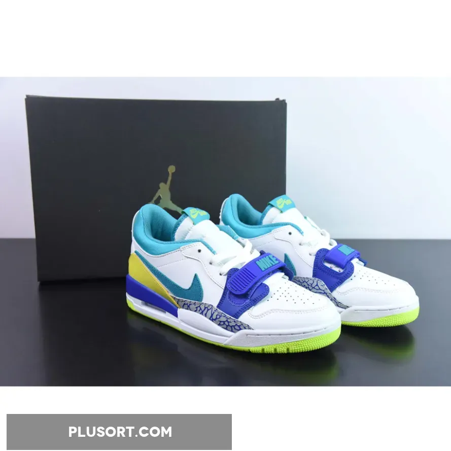 Just Don x Jordan Legacy 312 Low White/Ultramarine-Neon Yellow