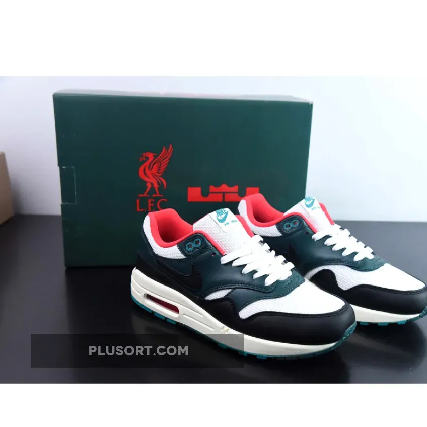 LeBron James x Nike Air Max 1 "Liverpool" White/Teal-Black