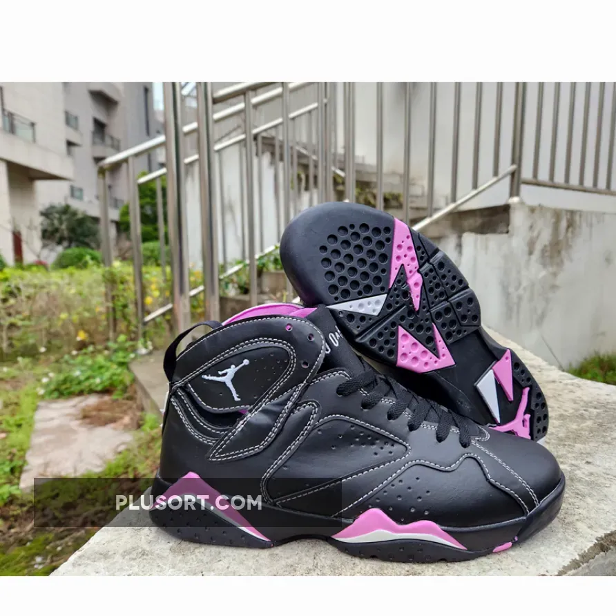 New! Air Jordan 7 Black/Barely Grape