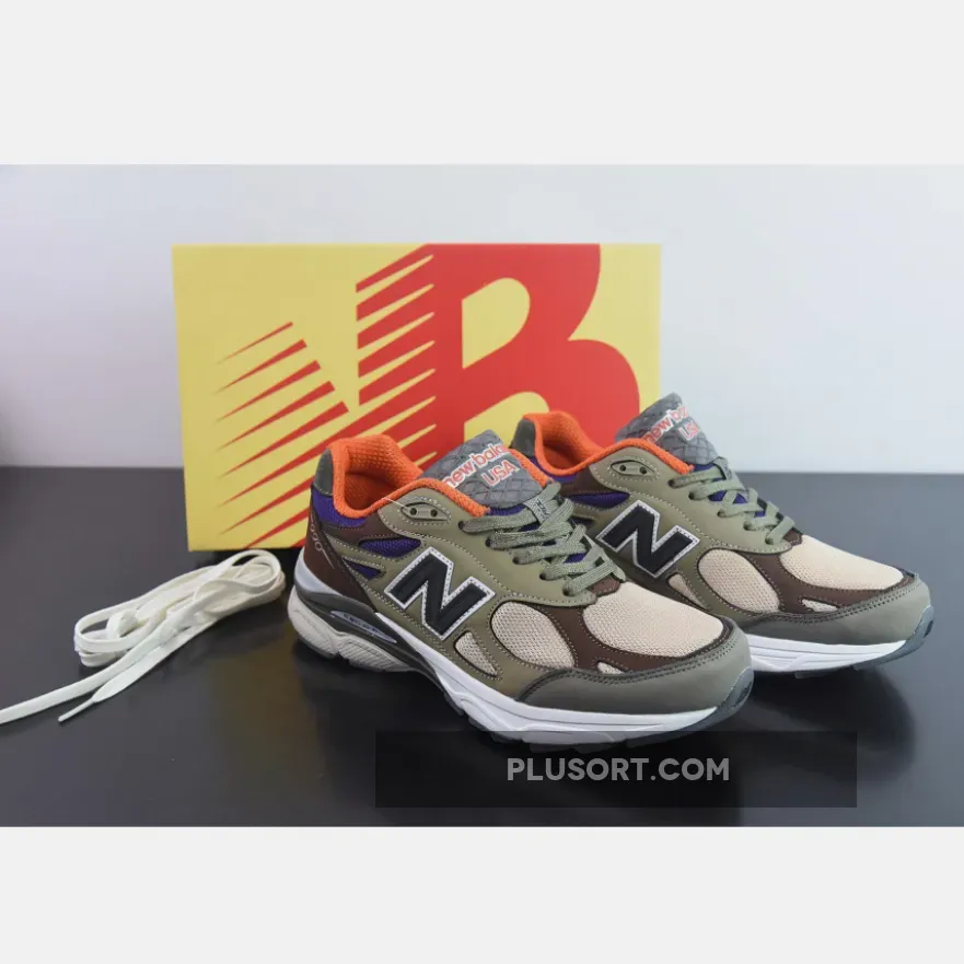 New Balance 990v3 MiUSA Tan/Blue