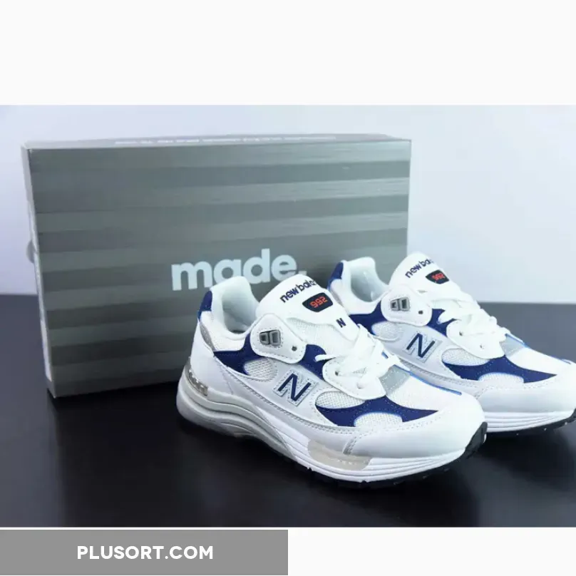 New Balance 992 White Navy