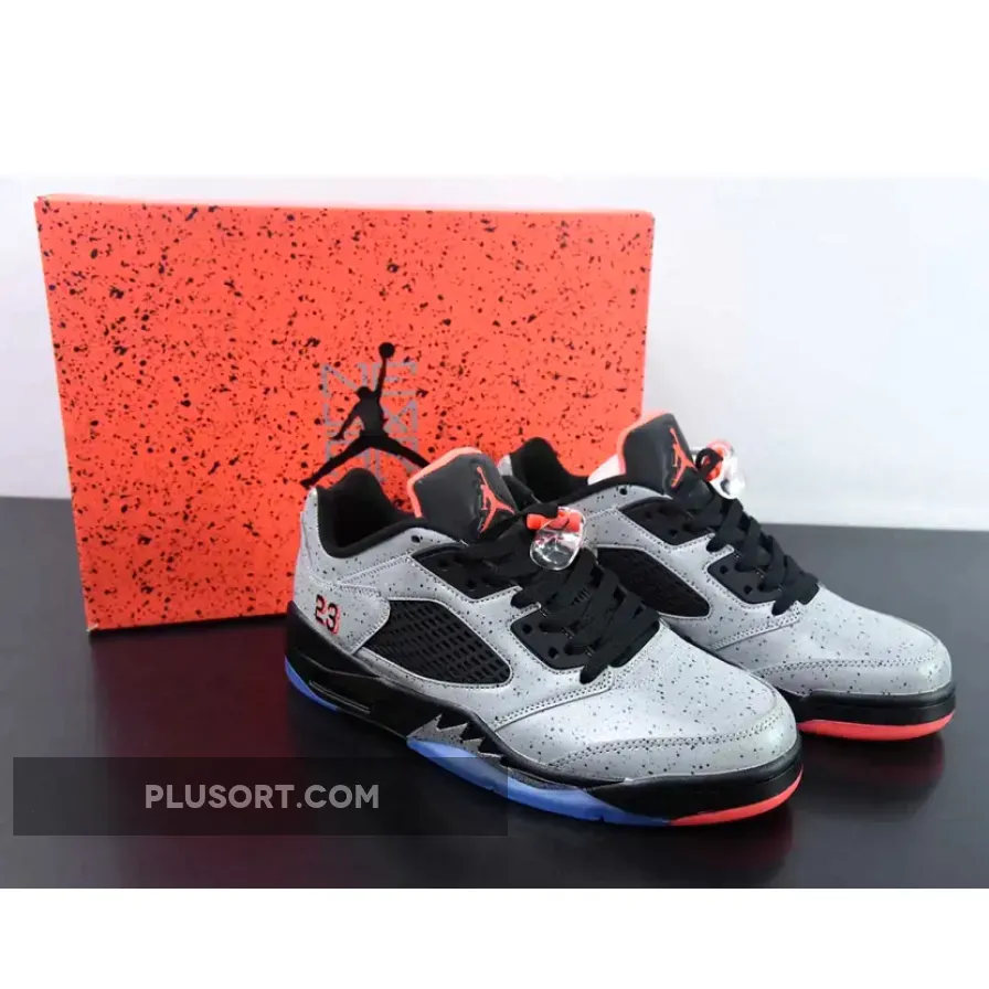 Neymar x Air Jordn 5 Retro Low Reflective Silver/Infrared 23-Black