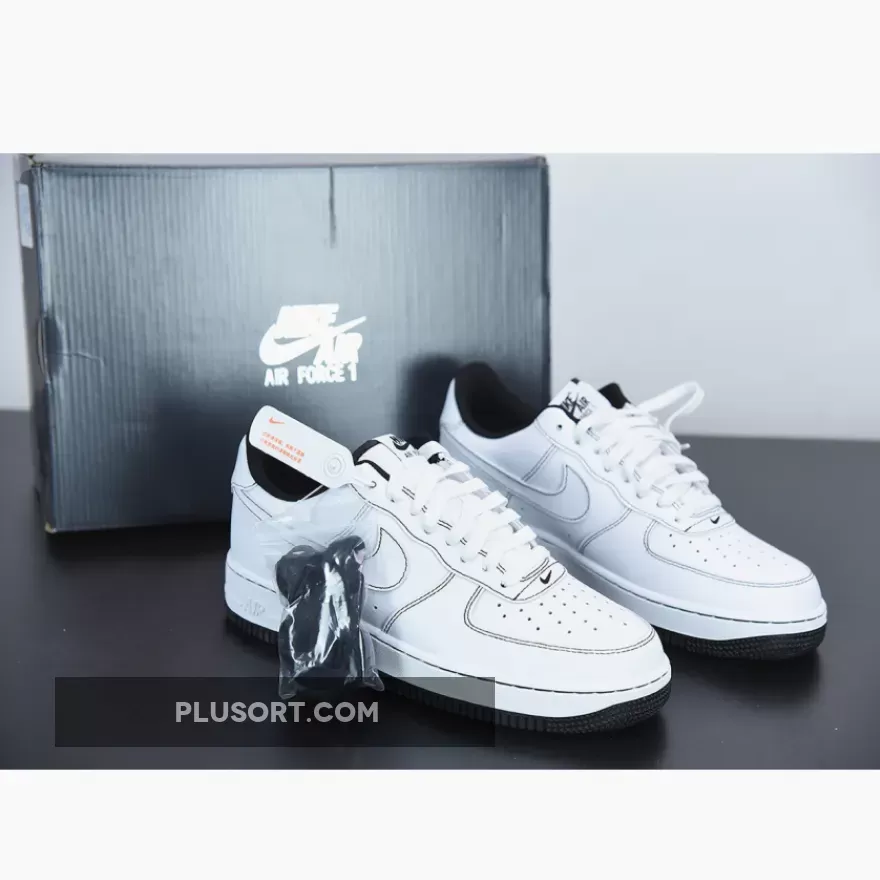 Nike Air Force 1 ’07 "Contrast Stitch" White Black