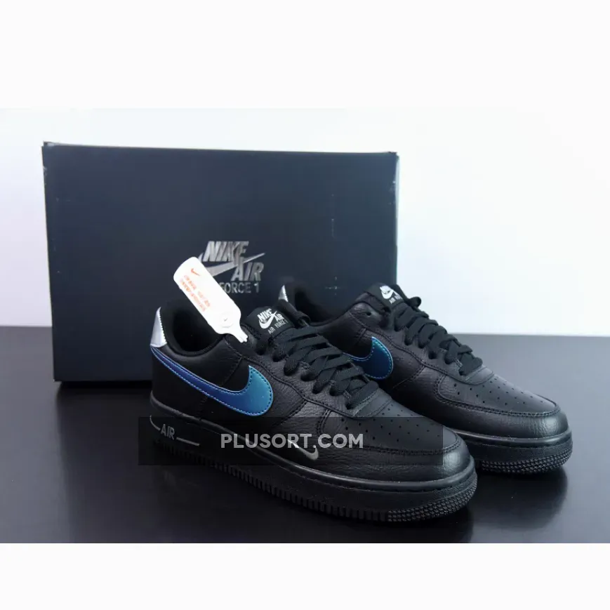 Nike Air Force 1 Low Black Blue Lightning