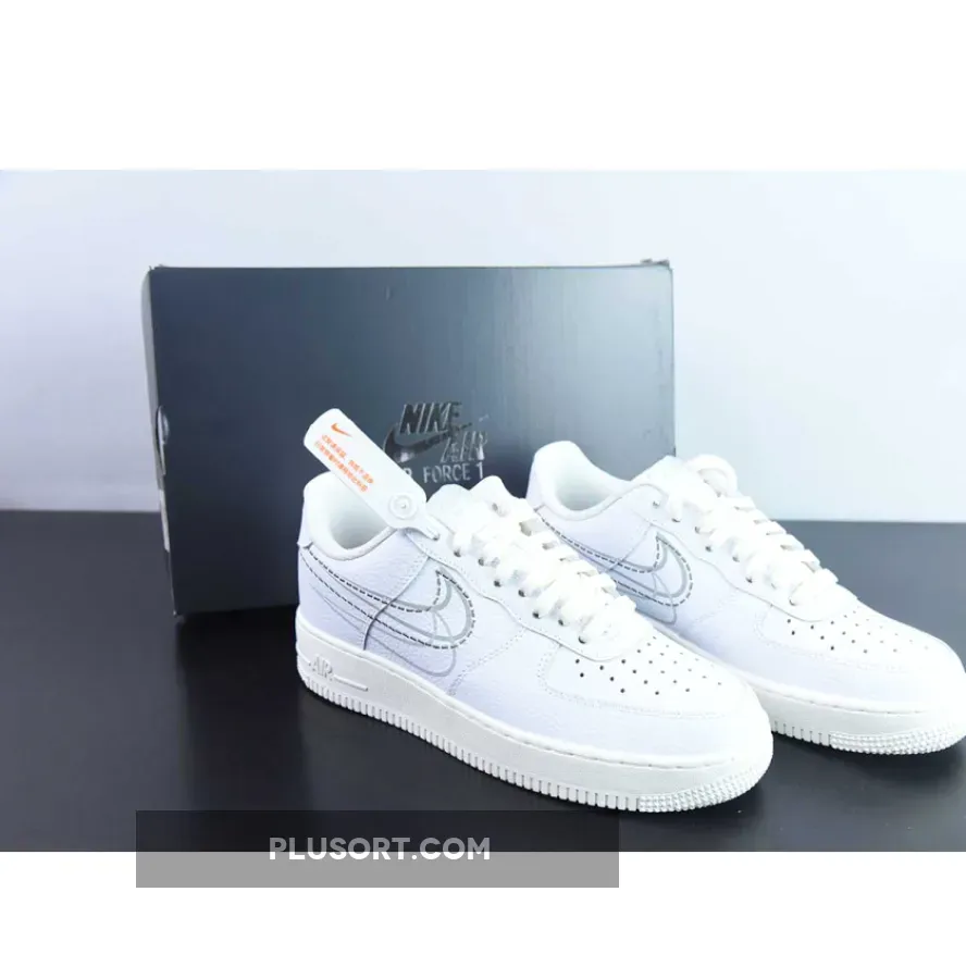 Nike Air Force 1 Low "Multi-Swoosh" White Sail