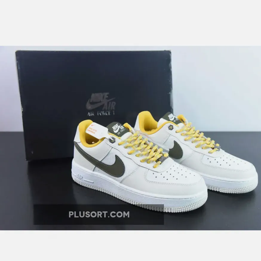 Nike Air Force 1 Low Premium Light Bone/Cargo Khaki-White