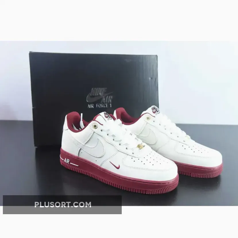 Nike Air Force 1 Low Sail/Metallic Gold/Black/Team Red