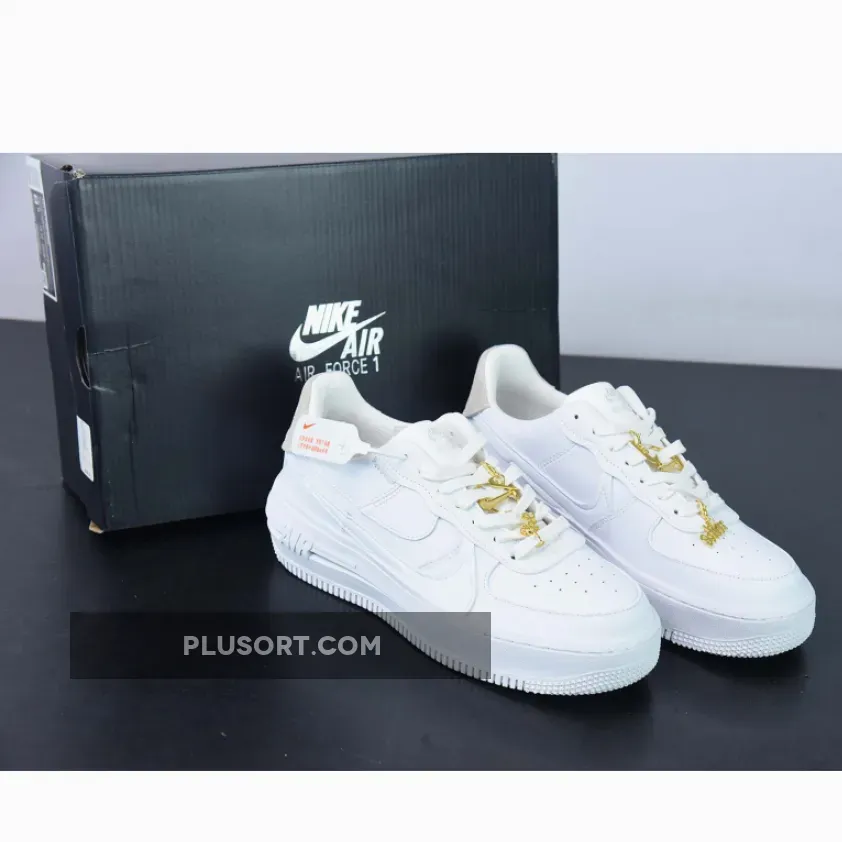 Nike Air Force 1 PLT.AF.ORM White Metallic Gold