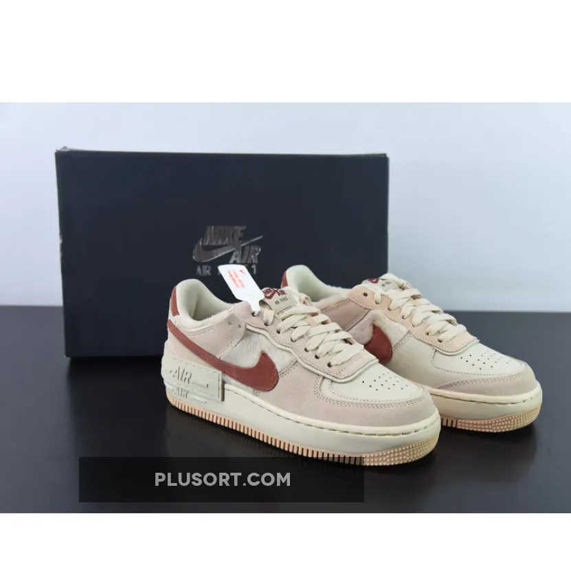 Nike Air Force 1 Shadow Shimmer/Mars Stone-Sanddrift