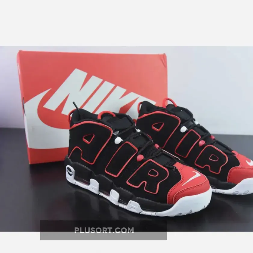 Nike Air More Uptempo "Red Toe" Black/University Red-White