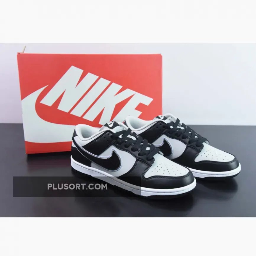 Nike Dunk Low Chenille Swoosh Grey Black