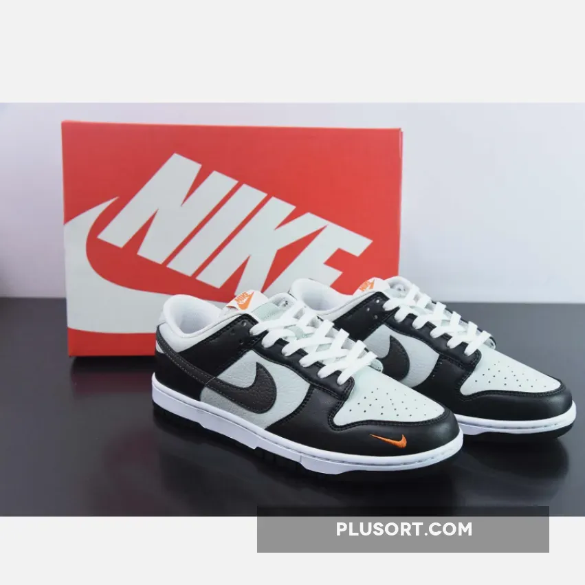 Nike Dunk Low Mini Swoosh Grey Black Orange