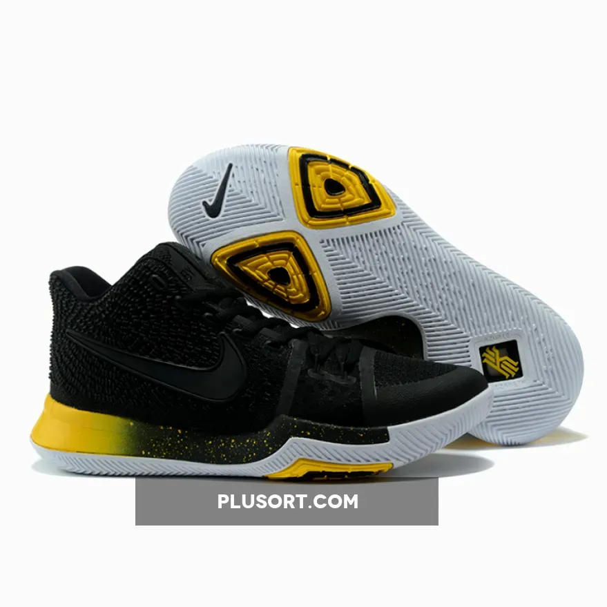 Nike Kyrie 3 Black and Black-Varsity Maize-White