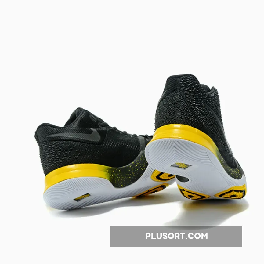 Nike Kyrie 3 Black and Black-Varsity Maize-White Nike Kyrie 3 Black and Black-Varsity Maize-White