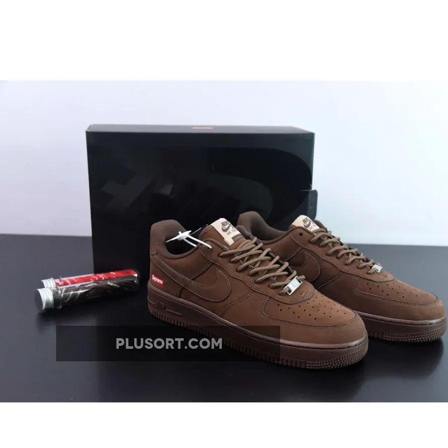 Supreme x Nike Air Force 1 Baroque Brown