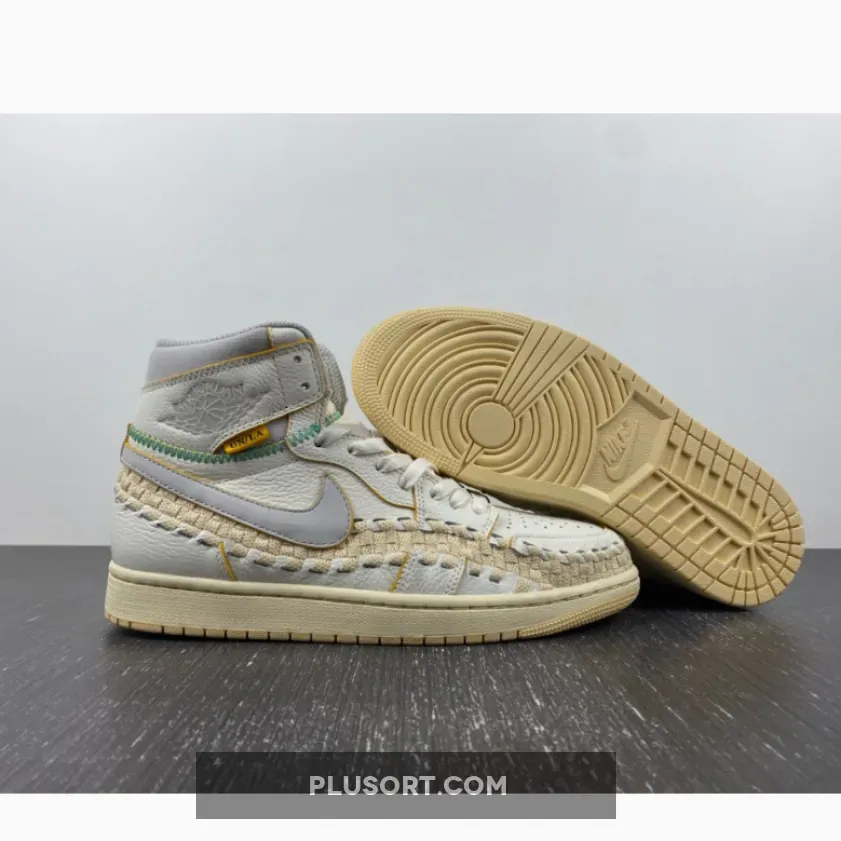 Union x Air Jordan 1 High OG "Woven" Sail/Wolf Grey-Muslin